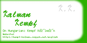 kalman kempf business card